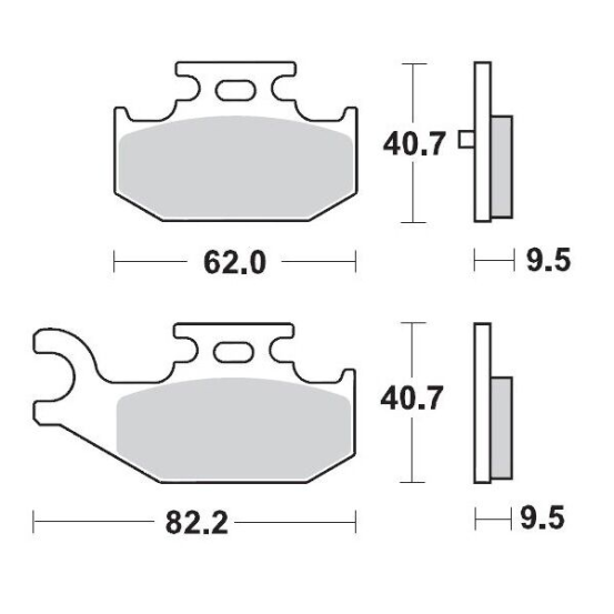 Plaquettes de frein MOTO MASTER métal fritté 096411 SinterPro Racing