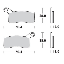 Plaquettes de frein MOTO MASTER métal fritté 096511 SinterPro Racing