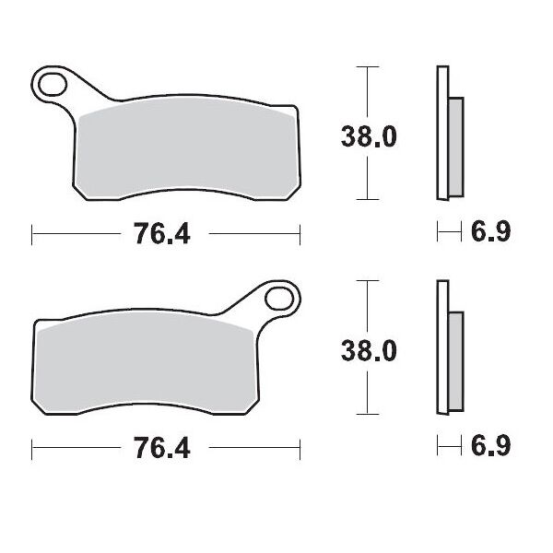 Plaquettes de frein MOTO MASTER métal fritté 096511 SinterPro Racing