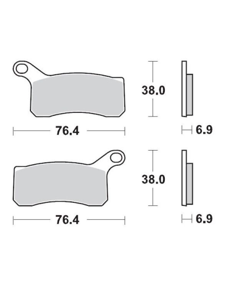 Plaquettes de frein MOTO MASTER métal fritté 096511 SinterPro Racing