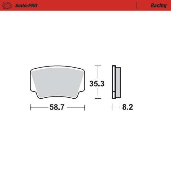 Plaquettes de frein MOTO MASTER métal fritté 096611 SinterPro Racing
