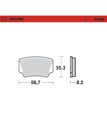 Plaquettes de frein MOTO MASTER métal fritté 096611 SinterPro Racing