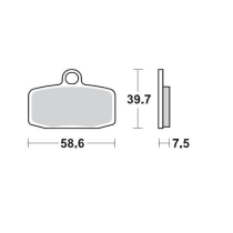 Plaquettes de frein MOTO MASTER métal fritté 097412 Racing GP