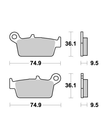Plaquettes de frein MOTO MASTER métal fritté 091821 Nitro
