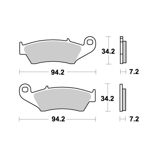 Plaquettes de frein MOTO MASTER métal fritté 093421 Nitro