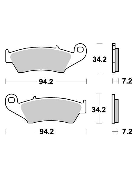 Plaquettes de frein MOTO MASTER métal fritté 093421 Nitro