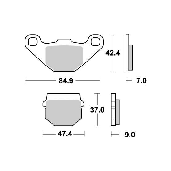 Plaquettes de frein MOTO MASTER métal fritté 090121 Nitro