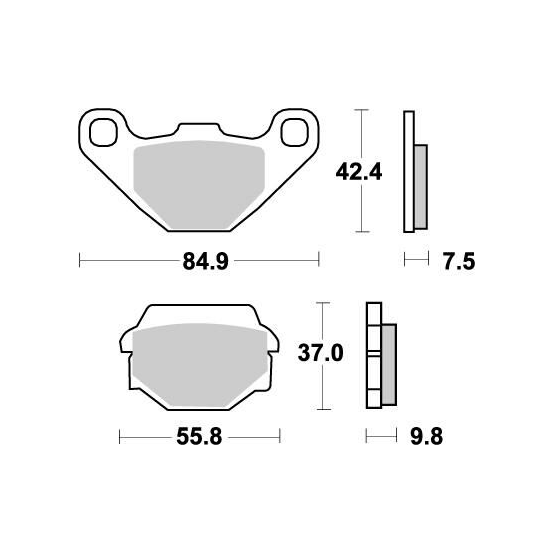 Plaquettes de frein MOTO MASTER métal fritté 091121 Nitro