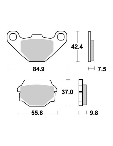 Plaquettes de frein MOTO MASTER métal fritté 091121 Nitro