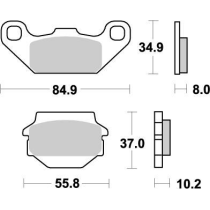 Plaquettes de frein MOTO MASTER métal fritté 091321 Nitro