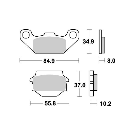 Plaquettes de frein MOTO MASTER métal fritté 091321 Nitro