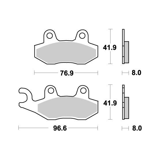 Plaquettes de frein MOTO MASTER métal fritté 091921 Nitro