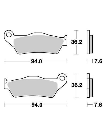 Plaquettes de frein MOTO MASTER métal fritté 093021 Nitro
