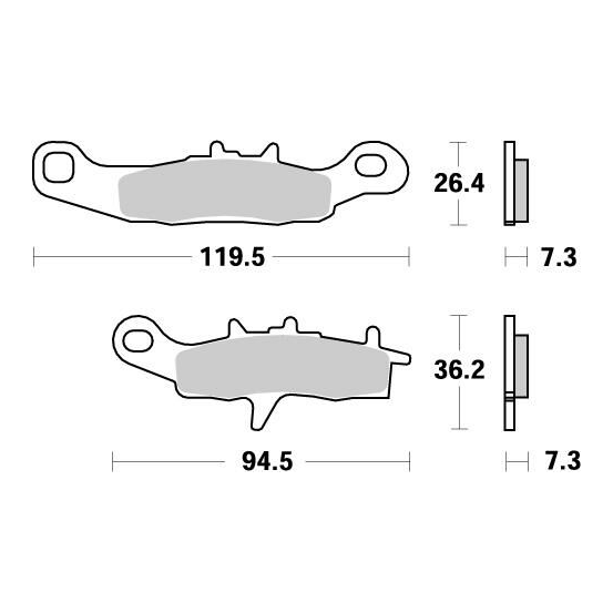 Plaquettes de frein MOTO MASTER métal fritté 093921 Nitro