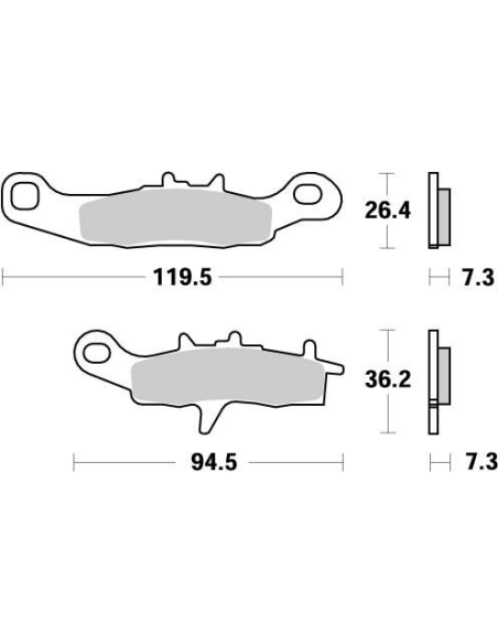 Plaquettes de frein MOTO MASTER métal fritté 093921 Nitro