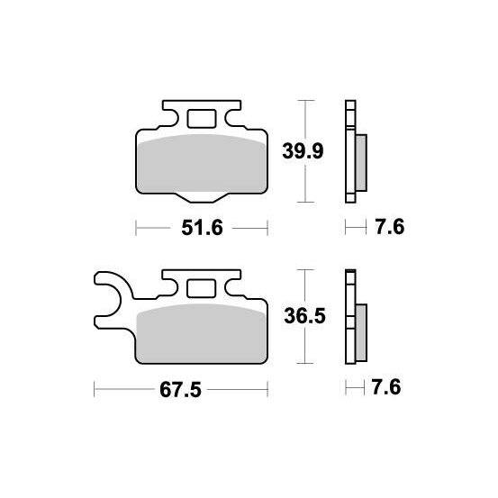 Plaquettes de frein MOTO MASTER métal fritté 094121 Nitro