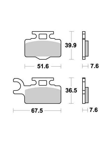 Plaquettes de frein MOTO MASTER métal fritté 094121 Nitro