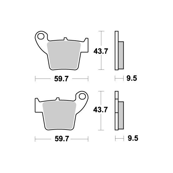 Plaquettes de frein MOTO MASTER métal fritté 094321 Nitro