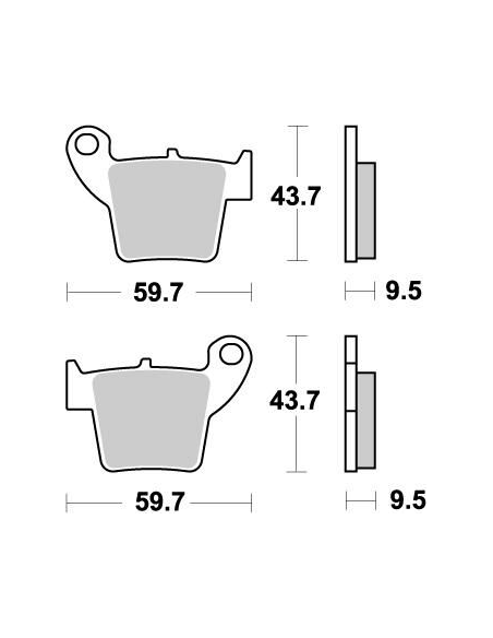 Plaquettes de frein MOTO MASTER métal fritté 094321 Nitro