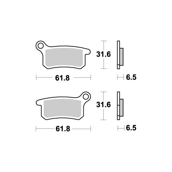 Plaquettes de frein MOTO MASTER métal fritté 094621 Nitro