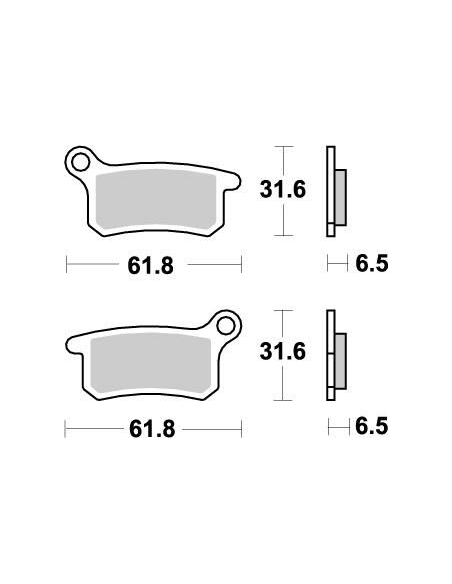 Plaquettes de frein MOTO MASTER métal fritté 094621 Nitro