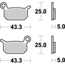 Plaquettes de frein MOTO MASTER métal fritté 094721 Nitro