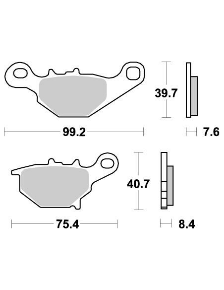 Plaquettes de frein MOTO MASTER métal fritté 094821 Nitro