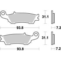 Plaquettes de frein Moto Master Métal-fritté 094921 Nitro