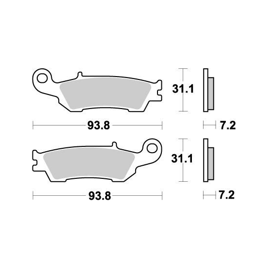 Plaquettes de frein MOTO MASTER métal fritté 094921 Nitro