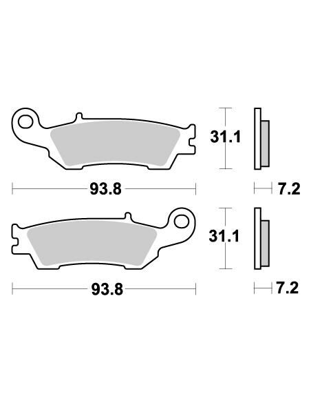Plaquettes de frein MOTO MASTER métal fritté 094921 Nitro