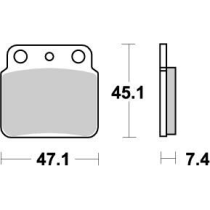 Plaquettes de frein MOTO MASTER métal fritté 095221 Nitro