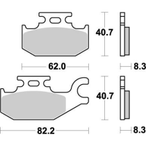 Plaquettes de frein MOTO MASTER métal fritté 095721 Nitro