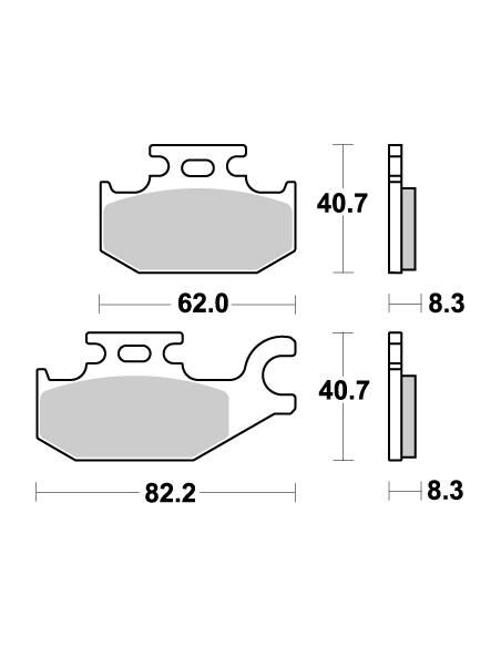 Plaquettes de frein MOTO MASTER métal fritté 095721 Nitro