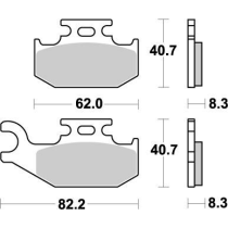 Plaquettes de frein MOTO MASTER métal fritté 096321 Nitro