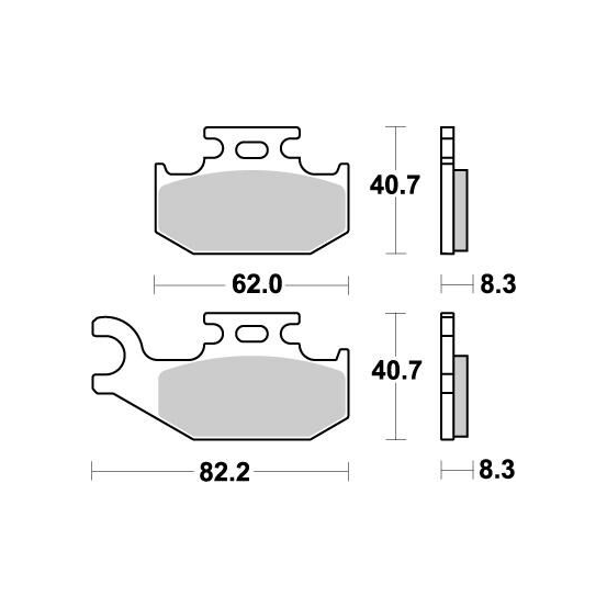 Plaquettes de frein MOTO MASTER métal fritté 096321 Nitro