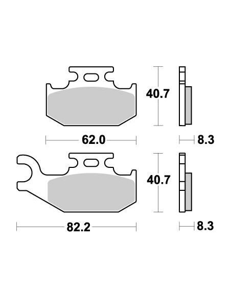 Plaquettes de frein MOTO MASTER métal fritté 096321 Nitro