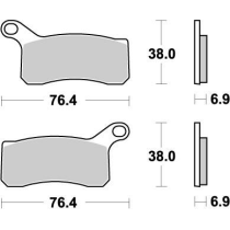 Plaquettes de frein MOTO MASTER métal fritté 096521 Nitro