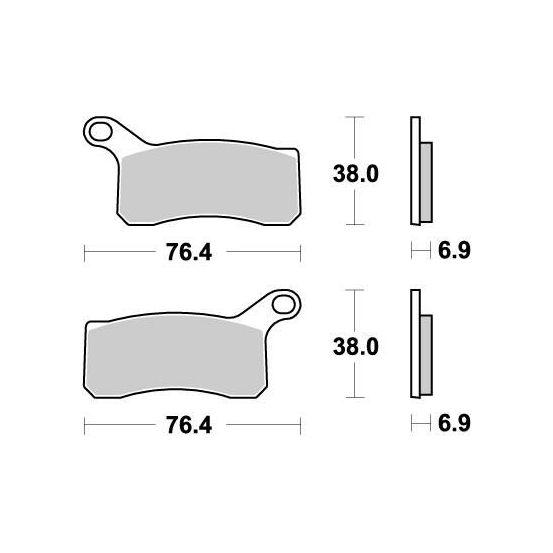 Plaquettes de frein MOTO MASTER métal fritté 096521 Nitro