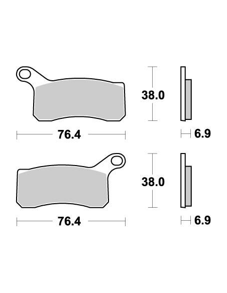 Plaquettes de frein MOTO MASTER métal fritté 096521 Nitro