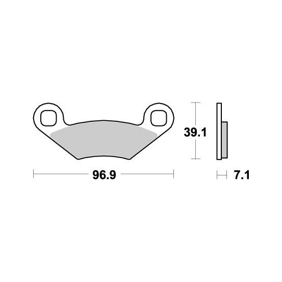 Plaquettes de frein MOTO MASTER métal fritté 097021 Nitro