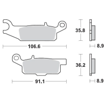 Plaquettes de frein MOTO MASTER métal fritté 096121 Nitro