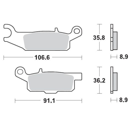 Plaquettes de frein MOTO MASTER métal fritté 096121 Nitro
