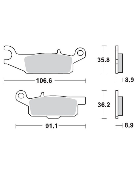 Plaquettes de frein MOTO MASTER métal fritté 096121 Nitro