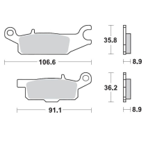 Plaquettes de frein MOTO MASTER métal fritté 096221 Nitro