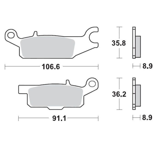 Plaquettes de frein MOTO MASTER métal fritté 096221 Nitro