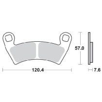 Plaquettes de frein MOTO MASTER métal fritté 098221 Nitro