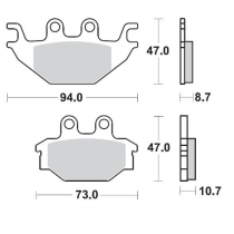 Plaquettes de frein MOTO MASTER métal fritté 098321 Nitro
