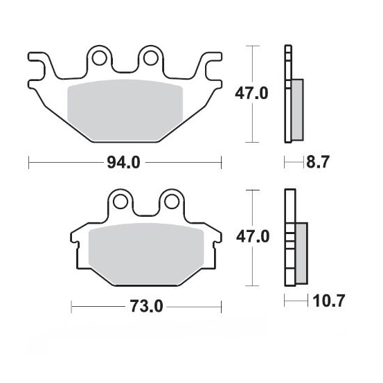 Plaquettes de frein MOTO MASTER métal fritté 098321 Nitro