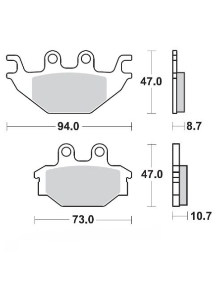 Plaquettes de frein MOTO MASTER métal fritté 098321 Nitro