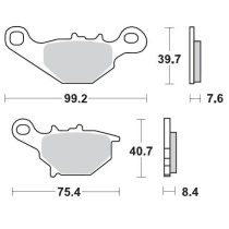 Plaquettes de frein MOTO MASTER métal fritté 093521 Nitro